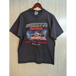 Vintage Andretti Racing Black T-Shirt Made in USA, Large Game Tough